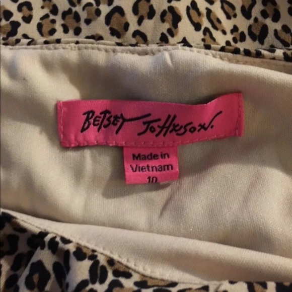 Betsey Johnson Leopard Animal Print Ruched Dress - Picture 3 of 3